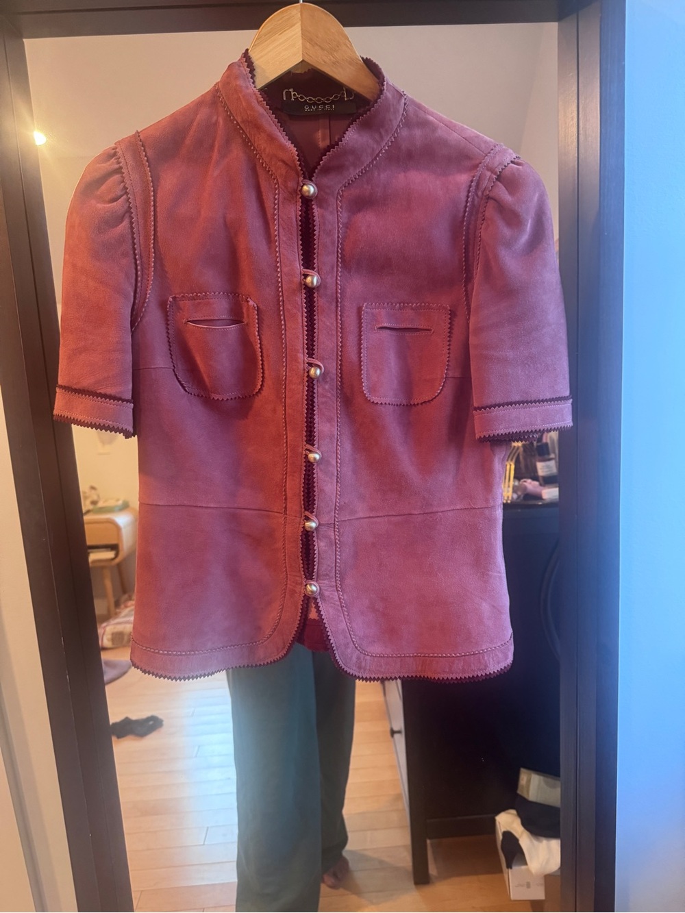 Gucci suede top, size S